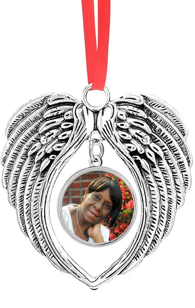 Silver Angel Wing Ornament